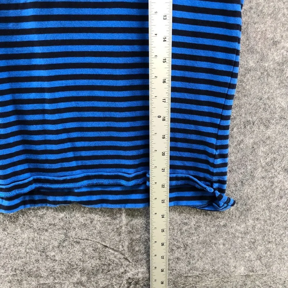 Nike‎ Air Kids XL Striped Blue Black Logo T Shirt Short Sleeve Crew Neck